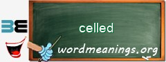 WordMeaning blackboard for celled